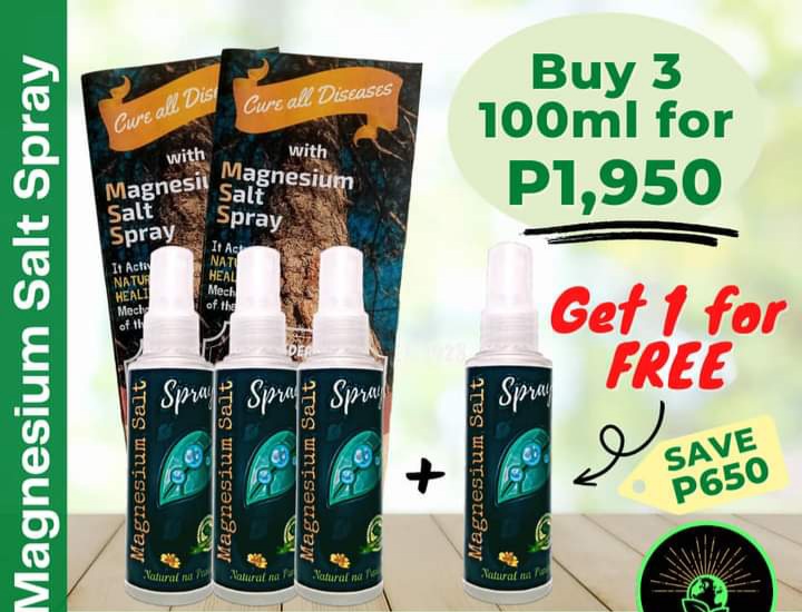 MAGNESIUM SALT SPRAY BUY 3 MSS 100ML GET 1 FREE Lazada PH