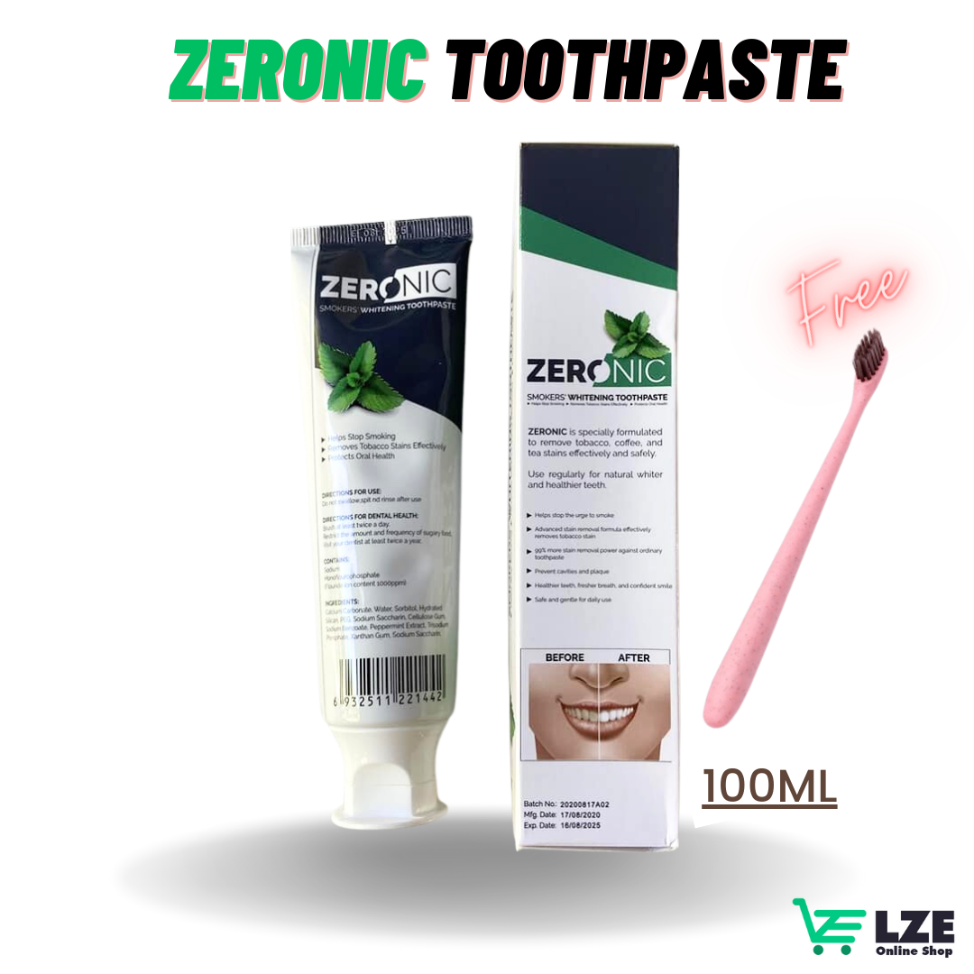 Zeronic toothpaste Original 100ml Zeronic Stop Smoking Toothpaste Zeronic Smokers Toothpaste
