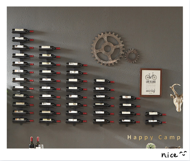 European style wall hanging wine rack simple modern wine rack wrought