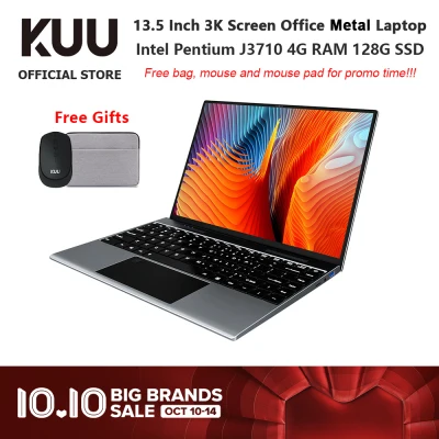 KUU Laptop[1 Year Warranty][Free Gifts] SBOOK/YOBOOK/A8S/A10 13.3/13.5/15.6 Inch FHD IPS Screen 4G/6G/8G RAM 128GB/256GB/512GB SSD ROM Intel Pentium J3710/Intel Celeron J3455/J4125 Quad Core CPU Built-in Camera Windows 10 WiFi Bluetooth Notebook Laptop