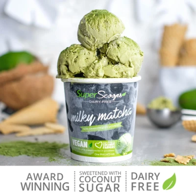 Super Scoops Dairy-Free Vegan Ice Cream Milky Matcha