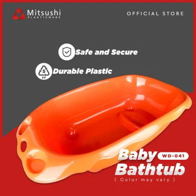 Mitsushi WD-041 Safe And Durable Plastic Baby Bathtub (Color May Vary)