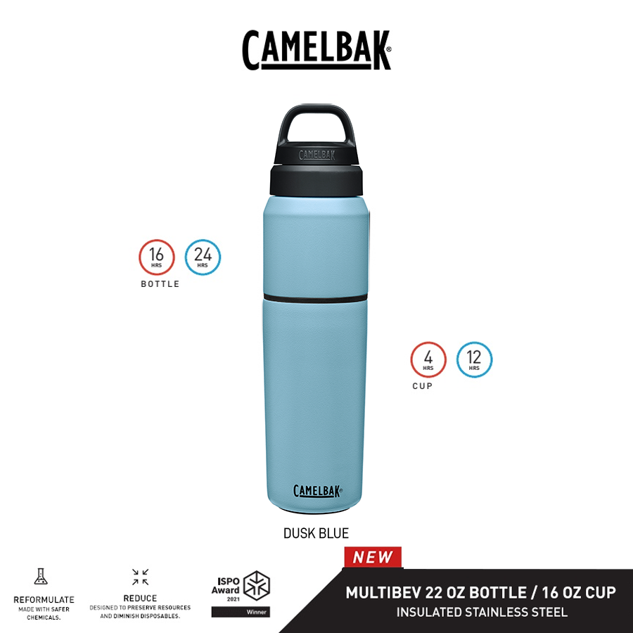 Camelbak MultiBev 22 oz Bottle / 16 oz Cup, Insulated Stainless Steel -  Shoplifestyle