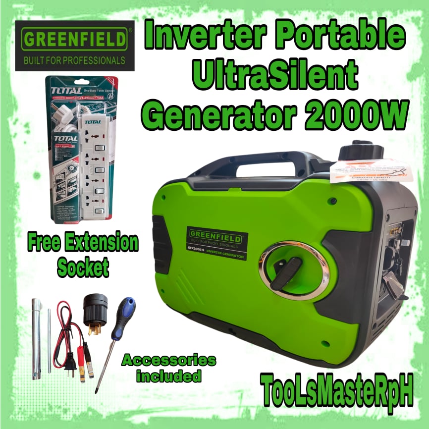 Greenfield Inverter Generator Gasoline 2000W 60Hz GFK2000IS FREE