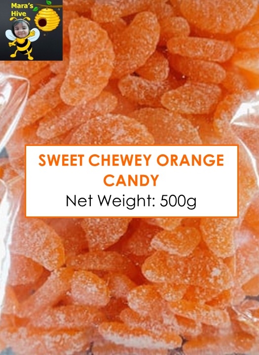 Sweet Orange Chewy Candy 500g (1/2Kg) (approximately 80100 pcs