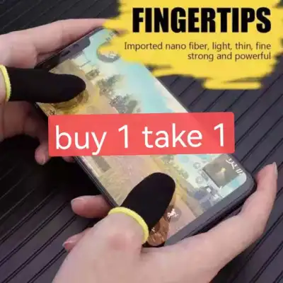 buy 1 take 1 Squad Gaming Best Quality Finger Sleeve Wasp 2 Removes Sweat And Water Thumb Gloves Cover Mobile Phone Sensitive Touch Screen For PUBG COD CODM Mobile Legends LOL Genshin Impact Android iOS Joystick Gamepad Controller Sweat Proof
