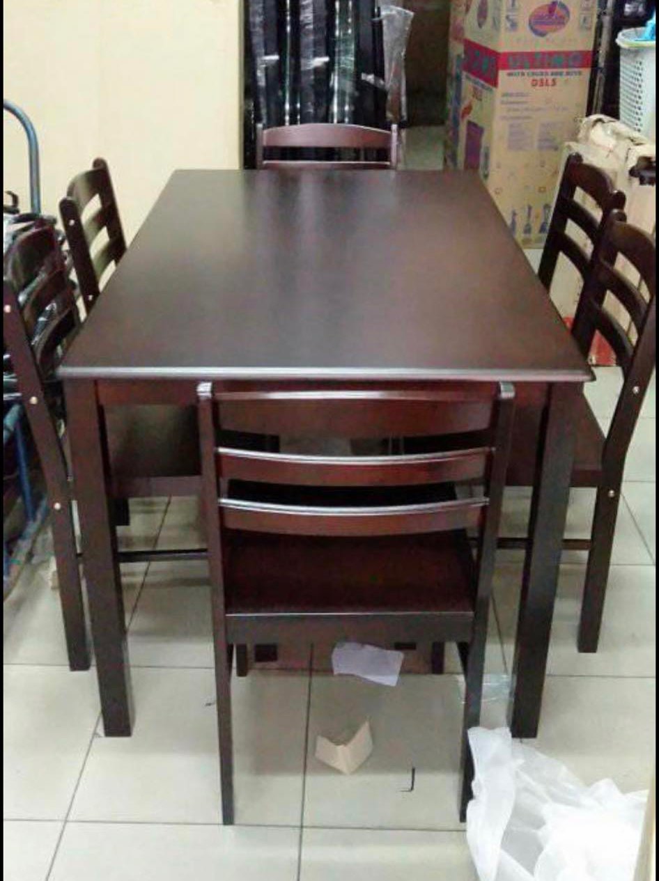 DINING SET MALAYSIAN WOOD 6S Lazada PH