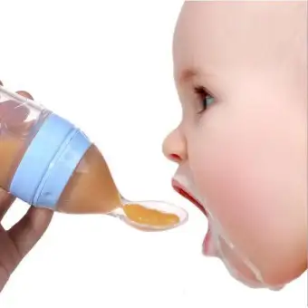 baby feeding squeeze spoon