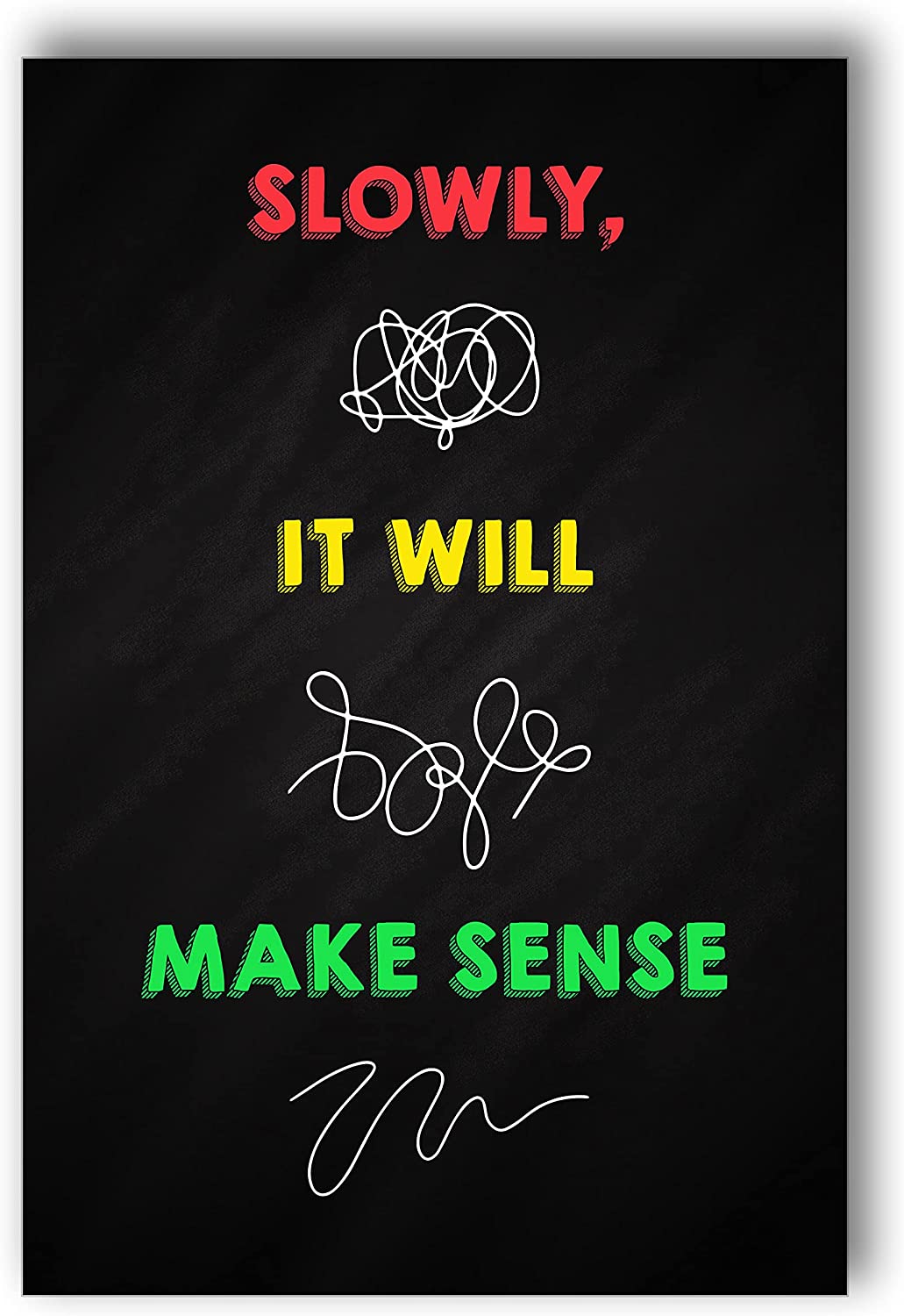Slowly It Will Make Sense Print Mental Health Posterchool Psychology ...