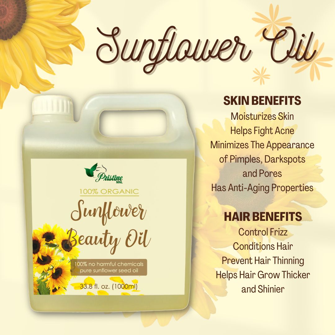 Pristine Beauty Essentials 100 Original Pure Organic Sunflower Seed