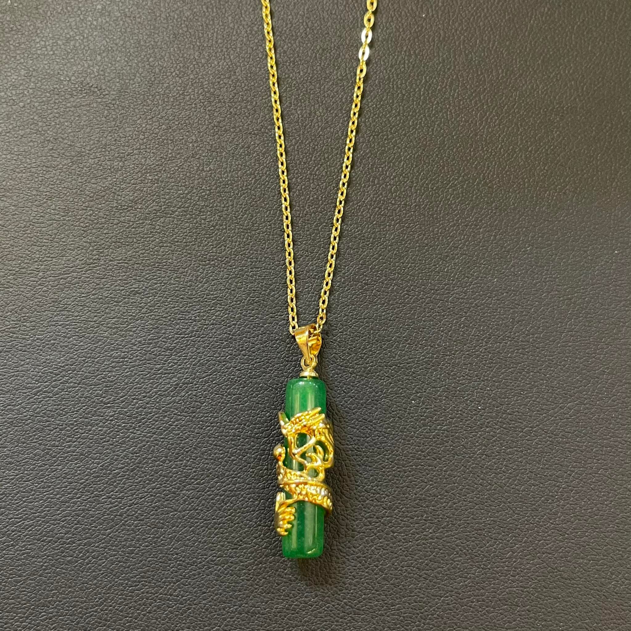 LUCKY CHARM 999 2024 DRAGON SYMBOL W/ JADE LUCKY necklace Lazada PH