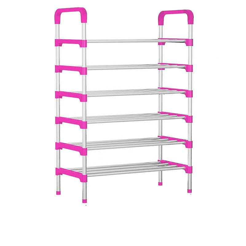 6 Layer shoe rack Tier Colored stainless steel Stackable Shoes Organizer Storage StandZ037