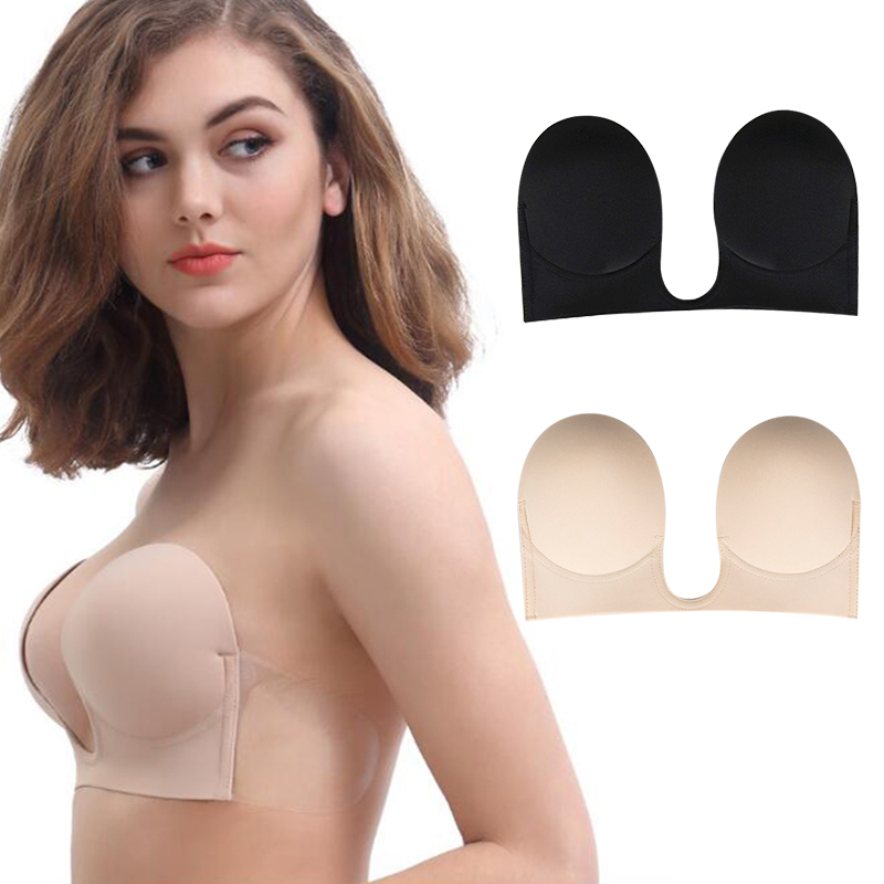 Super Sticky Push Up Bras Strapless Backless Breast Lift Bras for