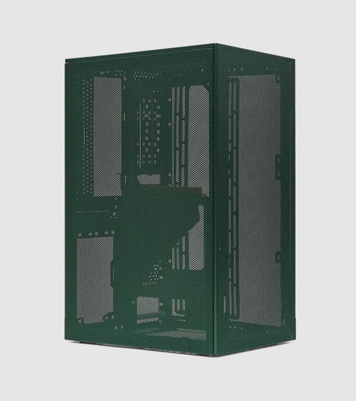 PinkleHub | SSUPD Meshroom S Mini ITX case Sage Green (no PCIE