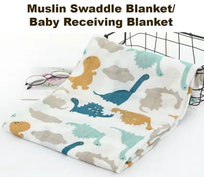 Muslin Swaddle Blanket Baby Receiving Blanket 100% Cotton