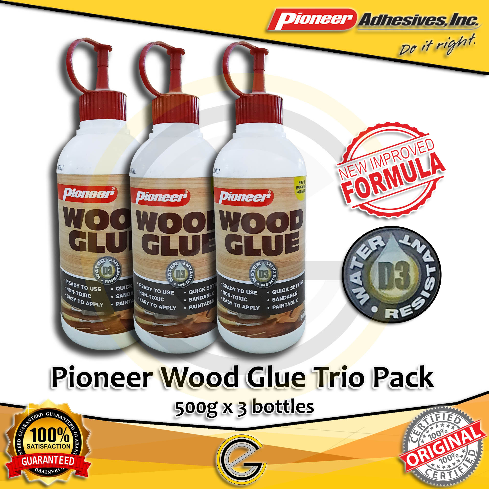 Pioneer Wood Glue 500g Trio Pack | Lazada PH