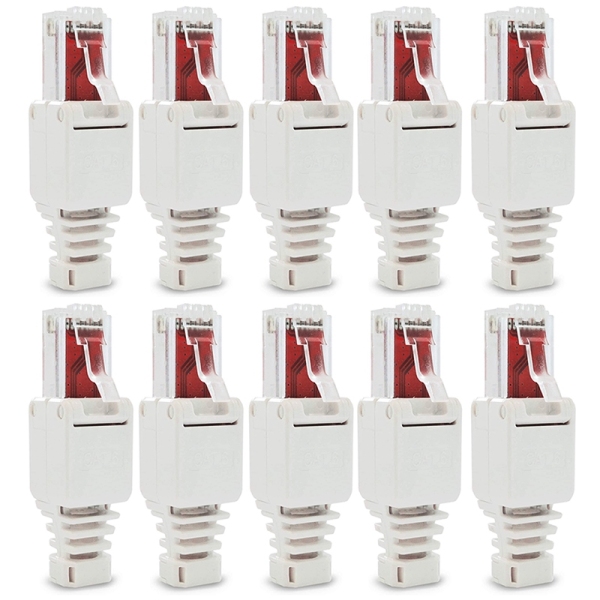 10 x Network Connectors Tool-Free RJ45 CAT6 LAN UTP Cable Plug Without Tools Cat5 Cat7 Installation Cable Patch Cable