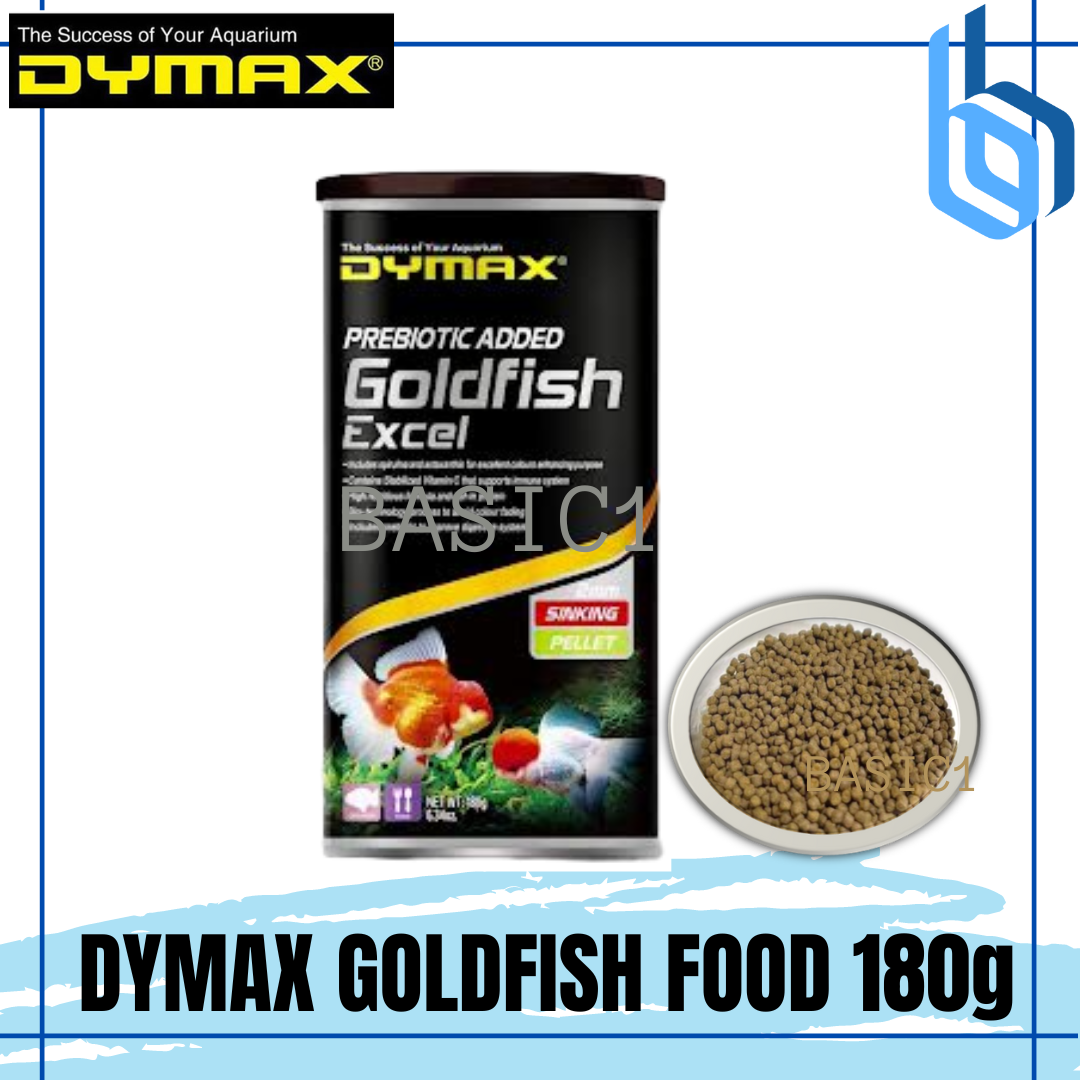 Dymax Goldfish Excel Premium Sinking Aquarium Fish Food 180g or 560G