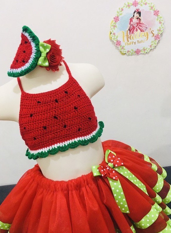 COCOMELON Tutu Dress (Watermelon Top 