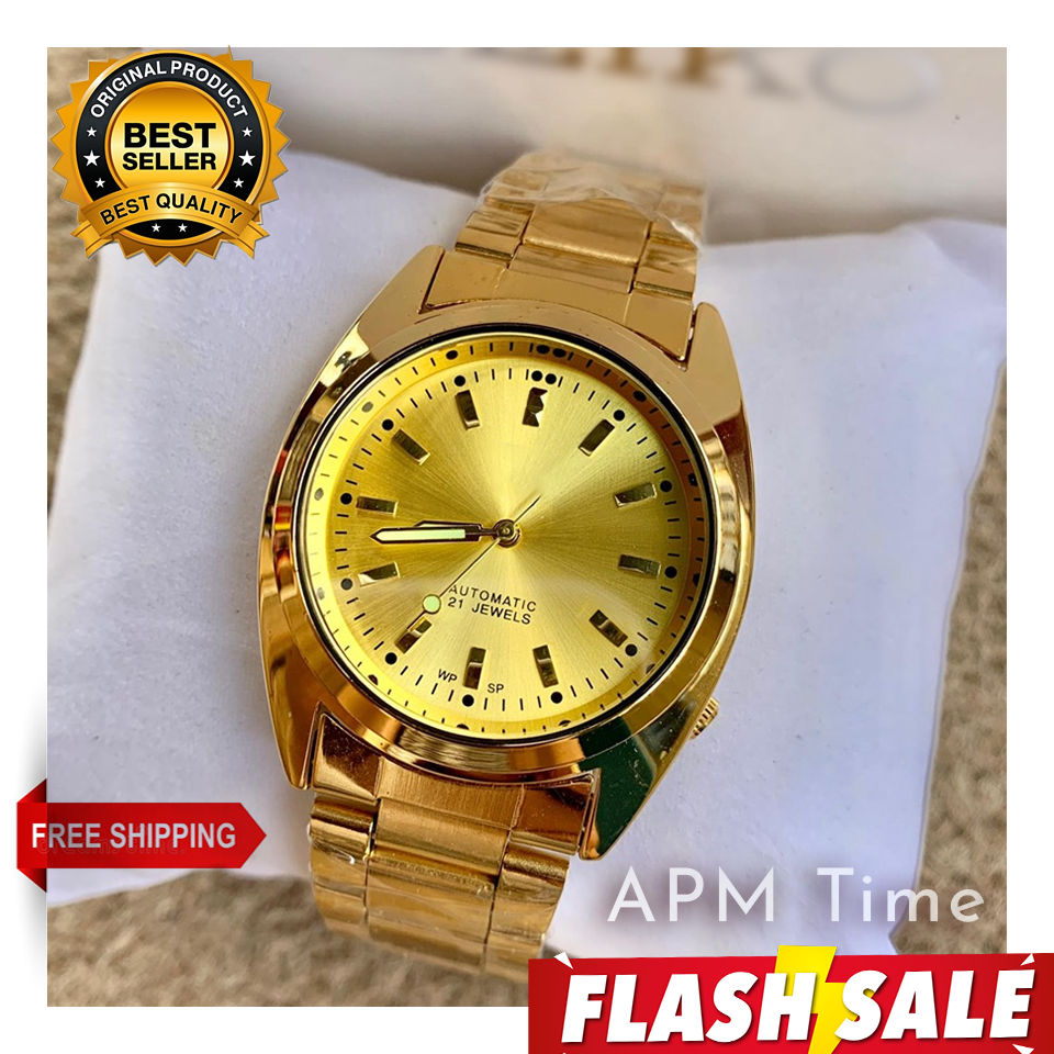 Sko All Gold APM Time Jewels 5 21 Automatic Hand Watch for Men