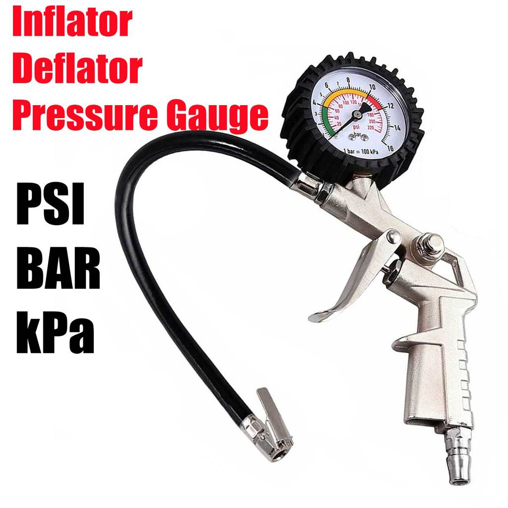 Tire Air Pressure Gauge Inflator Deflator Gun Lazada PH