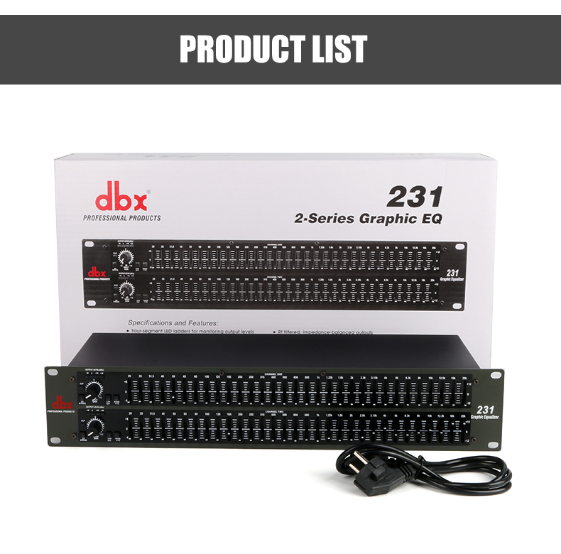 DBX 231 High End 31 Band Equalizer Feedback Eliminator Electronic