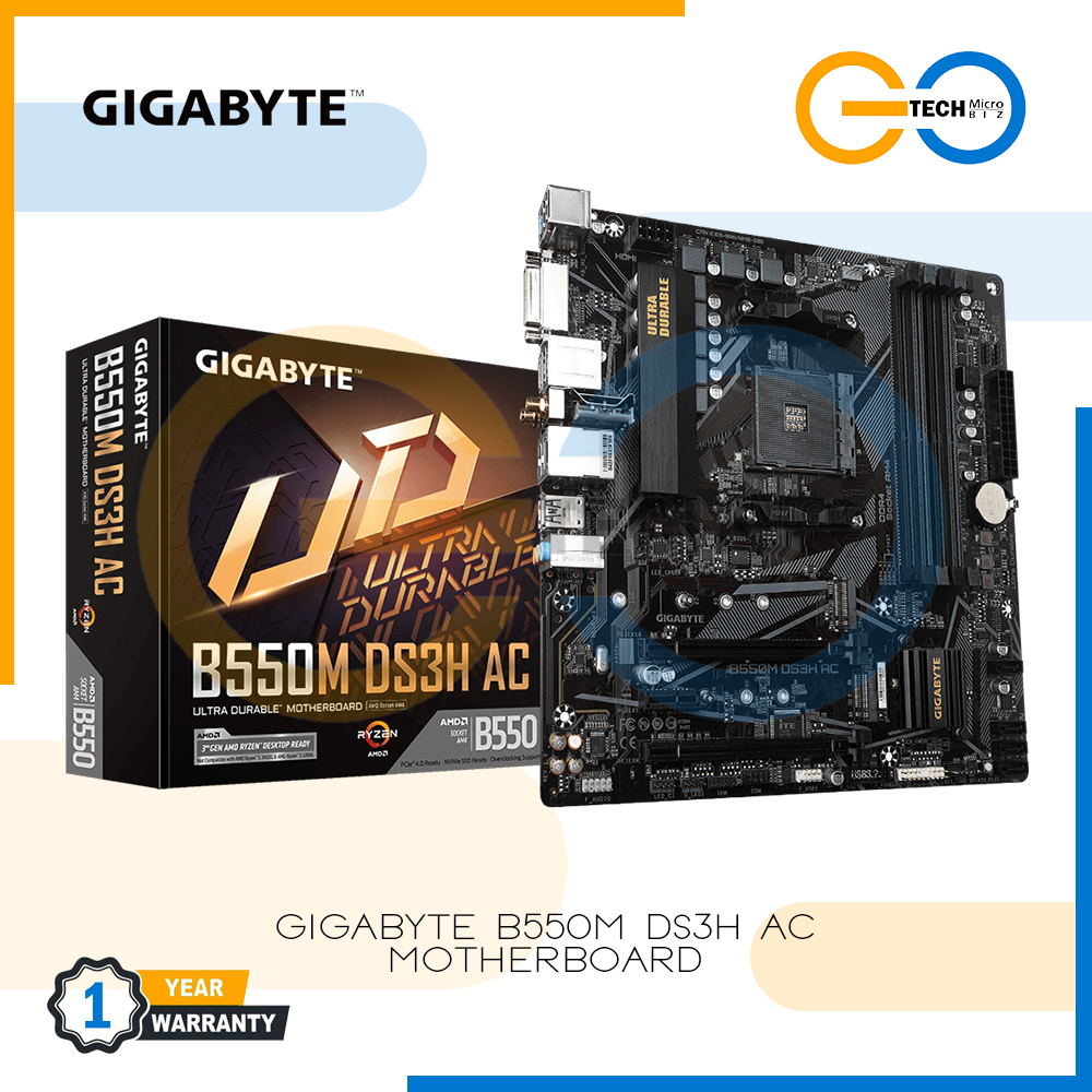 Gigabyte B460 Motherboard B460m Ds3h Wifi Gigabyte B550M DS3H
