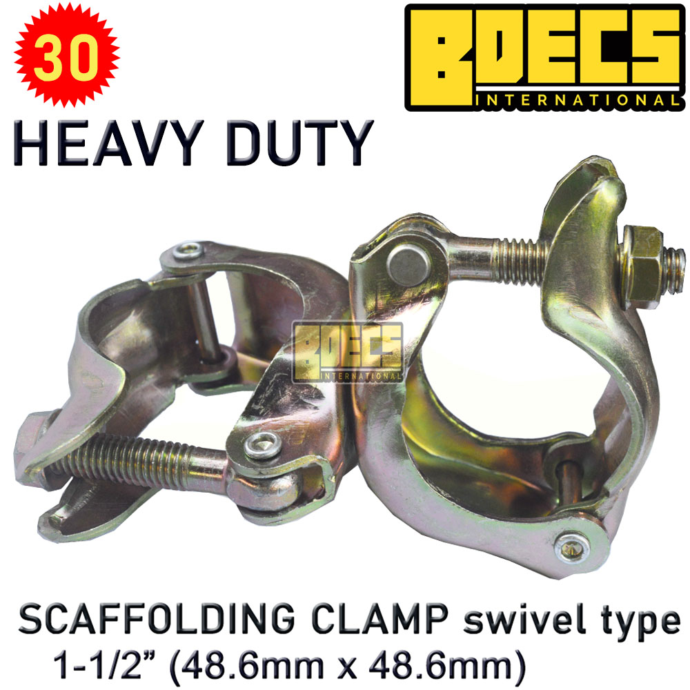 Scaffolding Clamp Swivel Type 11/2 (48.6mm x 48.6mm) heavy Duty 30 Pcs