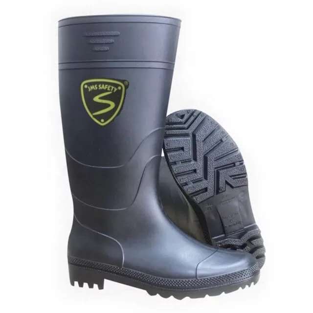JMS men's PVC waterproof hightop rain boots Lazada PH