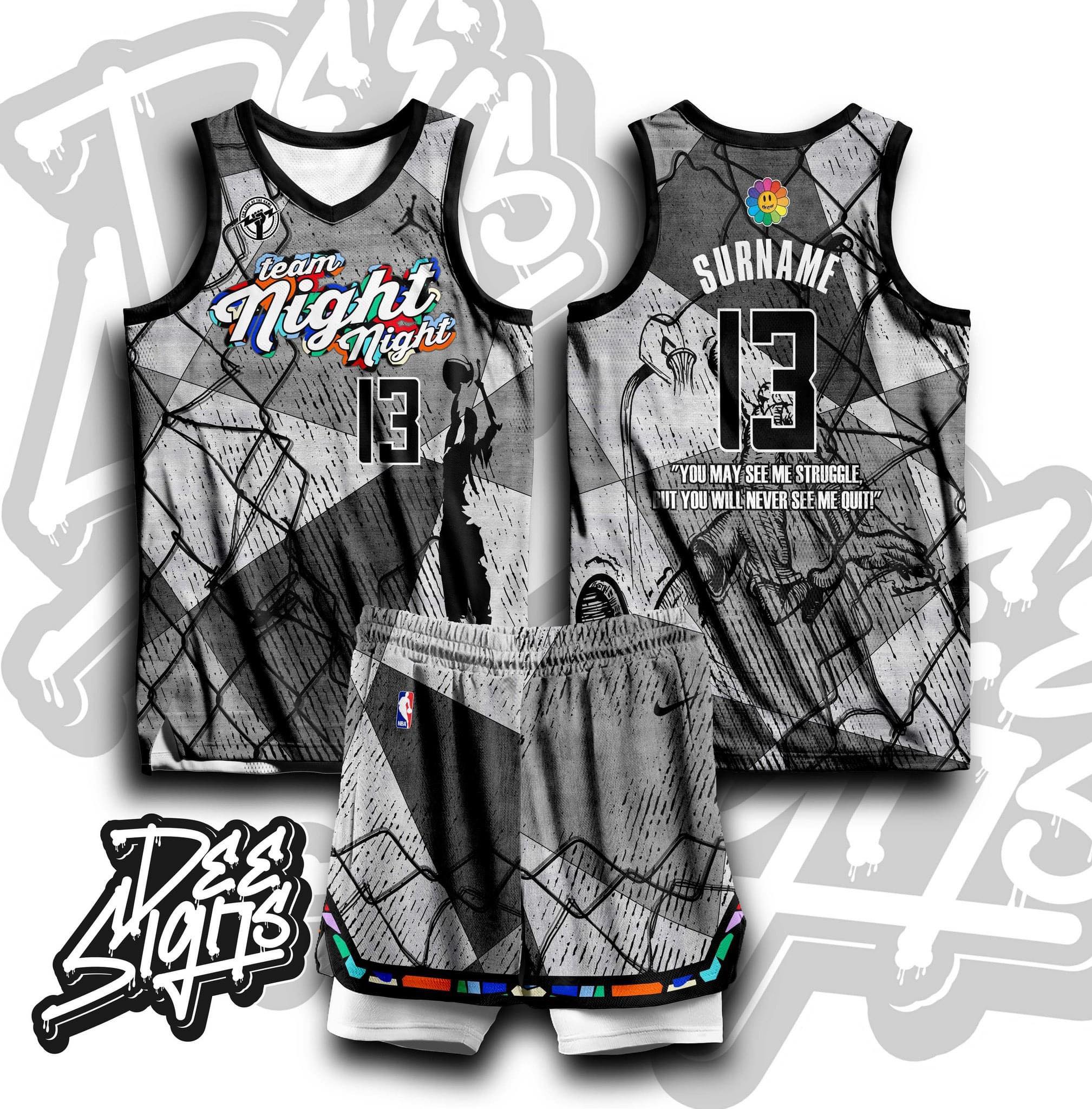 sublimation gray jersey design