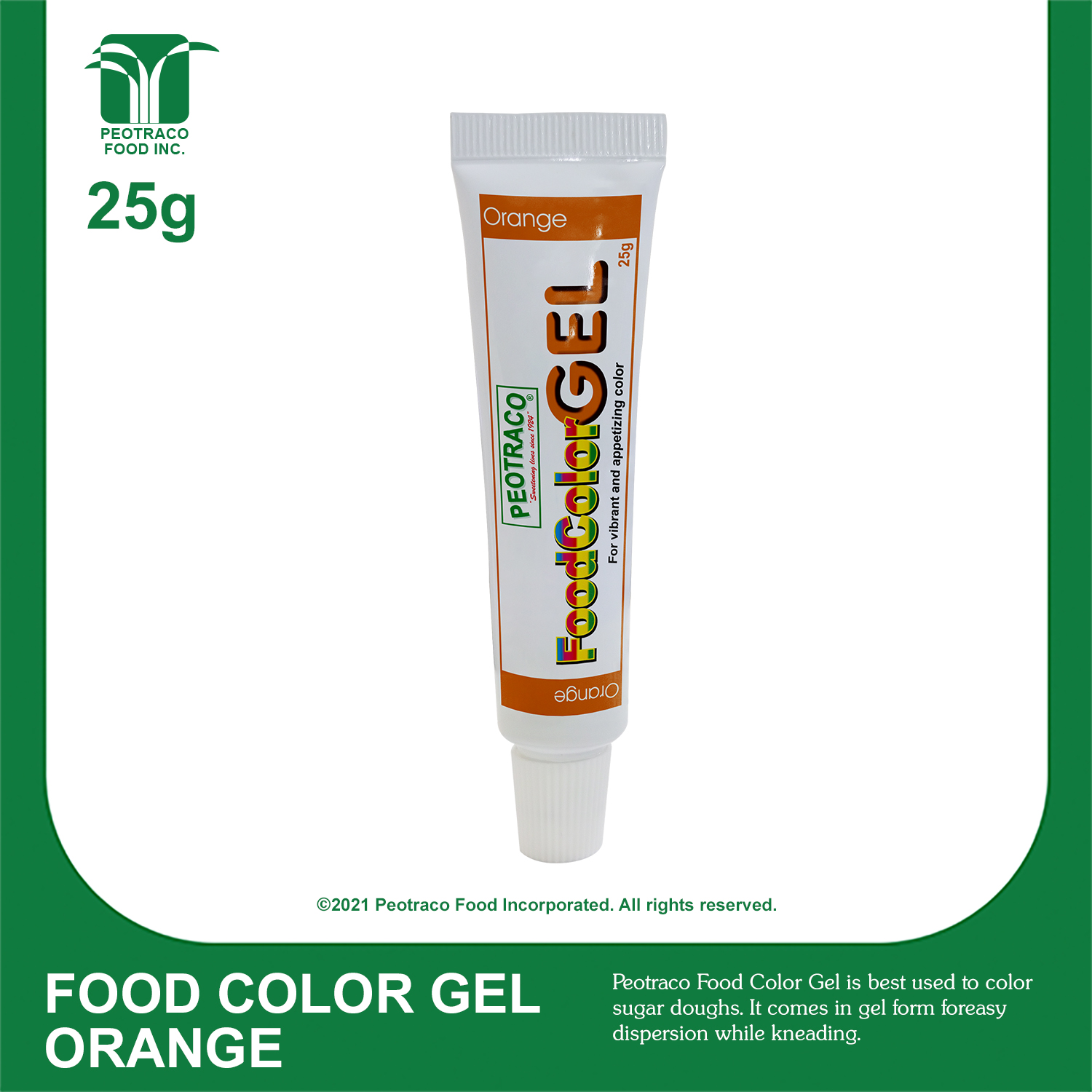 Peotraco Food Color Gel (25mL) Orange Lazada PH