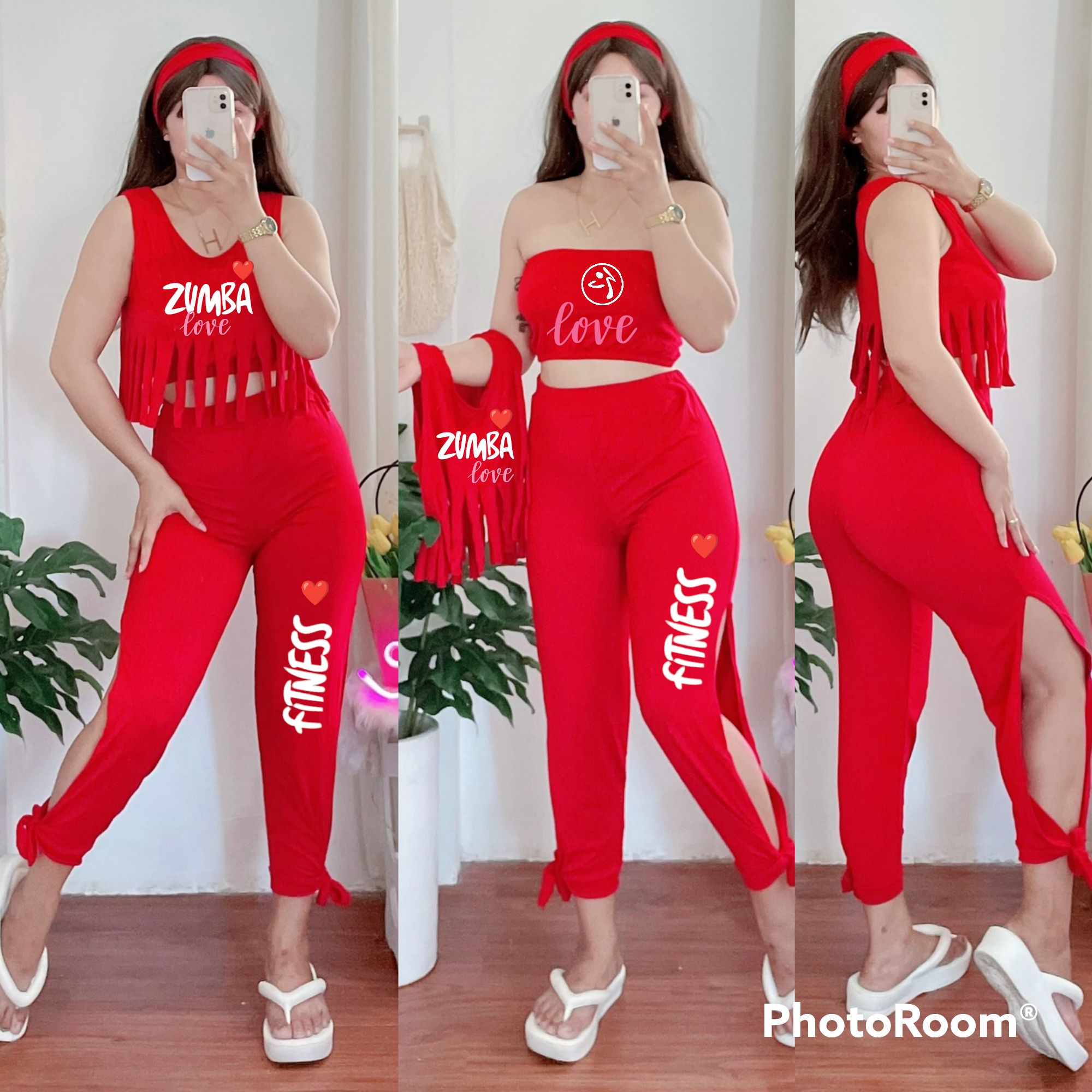 Red deals zumba outfit