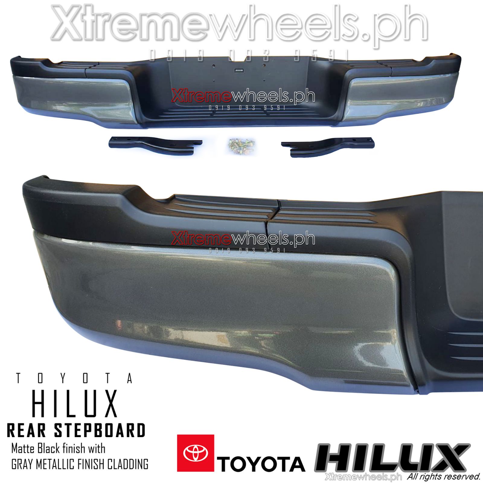 Toyota Hilux J E G / Conquest Rocco 20162023 Gray Oem Rear Bumper
