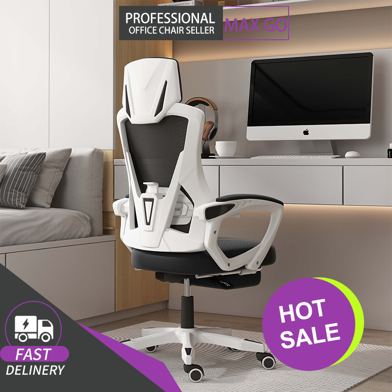Office Chair Ergonomic Chair Mesh Gaming Chair Computer Chair High Back  Office Chair Mesh Comfort Reclining Chair With Adjustable Headrest Footrest  Office Ergonomic Chair with Footrest