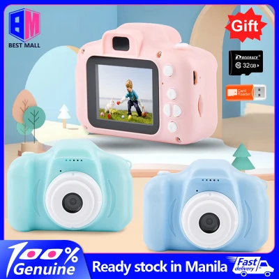 [🇵🇭 Stock&COD] [Free 32GB SD Card] Mini Digital camera for kids 1080P HD Camera For Kids Real Camcorder Rechargeable Waterproof 2 Inch Display Screen 8 Million Pixel Kids Camera For Birthday/Festival/Educational Gift Present Toy