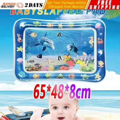 Children's Mat Baby Water Play Mat Inflatable Toys Kids Thicken PVC Playmat Toddler Activity Play Center Water Mat for Babies Inflatable-Water-Mat-Dolphin