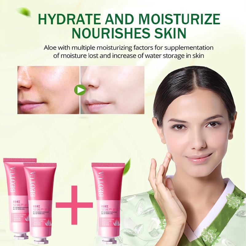 Hydrating Aloe Vera Gel 60g Moisturizing Whitening Nourishes