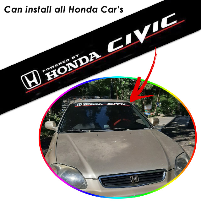 Car Honda Civic Universal Windshield sticker Decal with Black