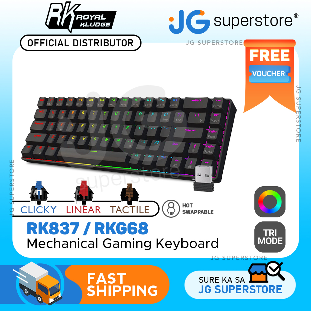 Royal Kludge RK RKG68 68 Keys Mechanical Gaming Keyboard 2 4G Wireless 