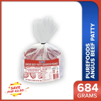 Save Php 42.50 Purefoods Angus Beef Patty 684g