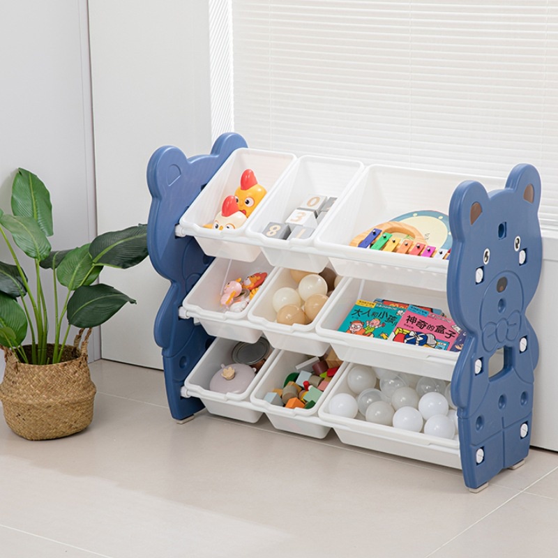 Kids Toy Storage Rack Children's Bookshelf Multi Purpose Display Stand