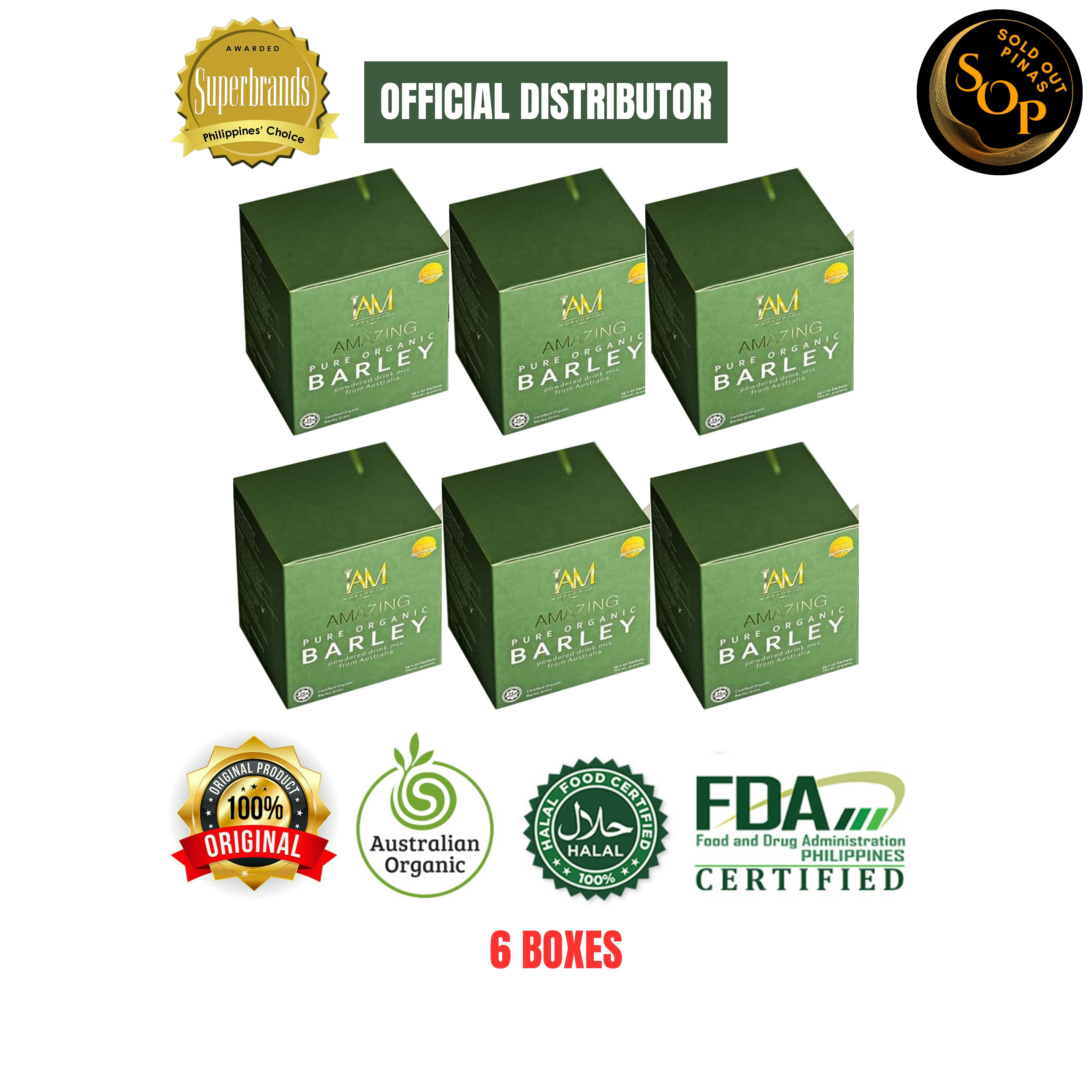 [ 6 Boxes ] Original IAM Amazing Pure Organic Barley Grass from