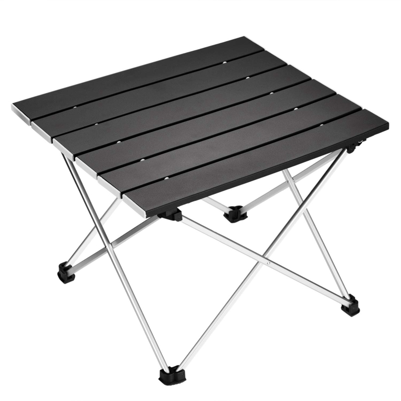Portable Folding Camping Table Aluminum Desk Table Top Suitable for Outdoor Picnic Barbecue Cooking Holiday Beach Hiking Traveling