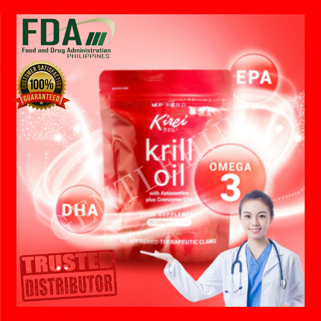 Kirei Krill Oil with Astaxanthin plus Coenzyme Q10 (550mg x 30 Softgels