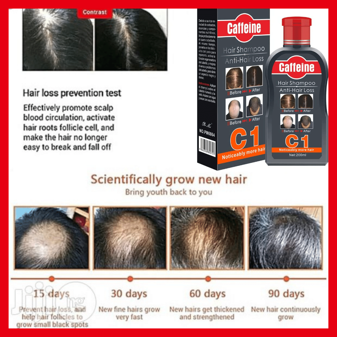 CAFFEINE ESSENTIAL OIL Hair AntiHair Loss 200ml Shampoo for Hair