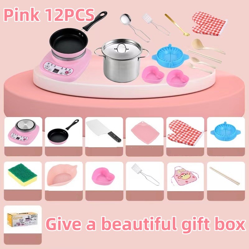 【COD】 MINI Cooking Set for Kids Kitchen toy set Utensils Pretend Play