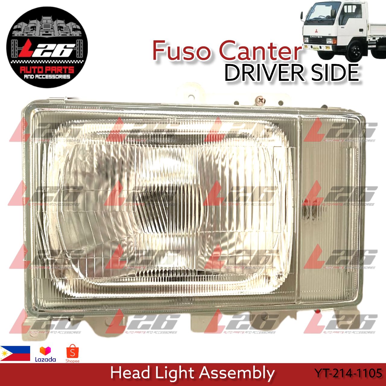 Mitsubishi Fuso Canter 1988 Headlamp Assemblies Headlight Assembly 214