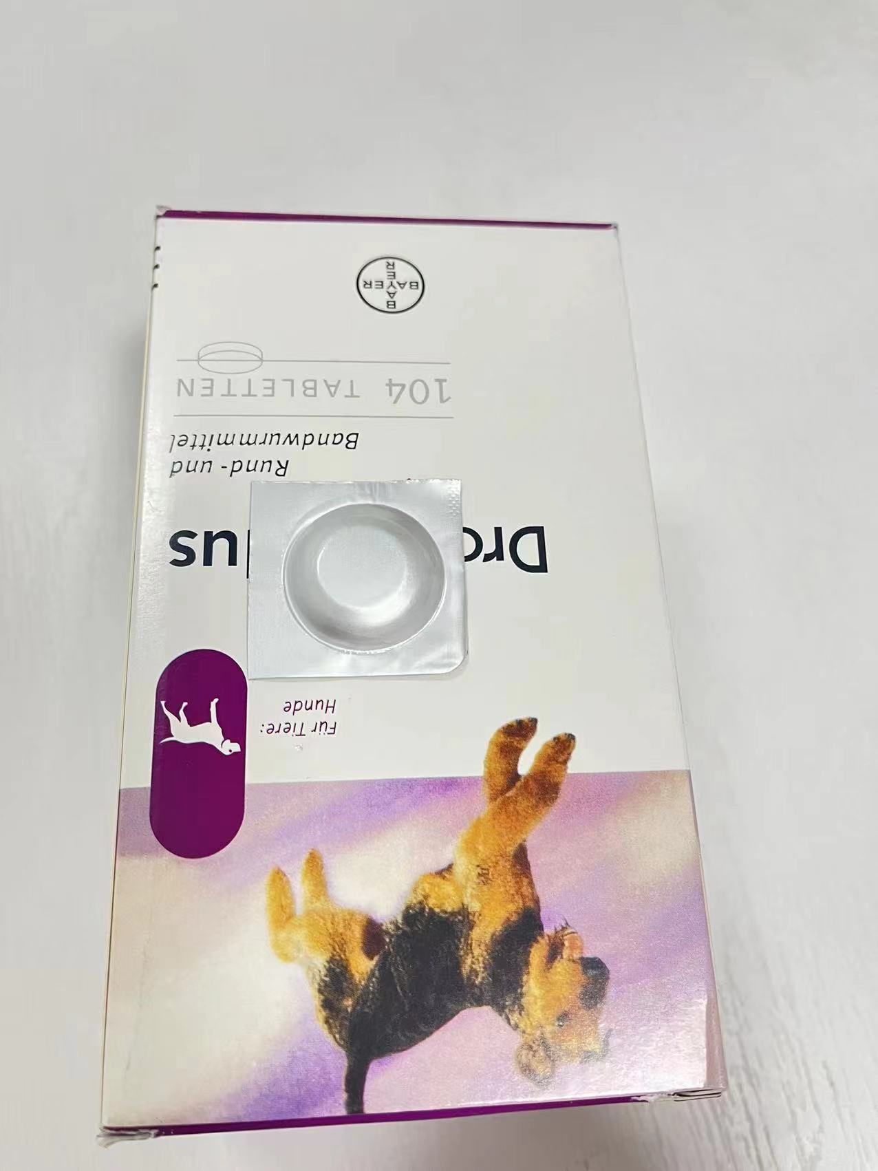 Bayer Drontal plus flavored dog deworming tablets, deworming per tablet