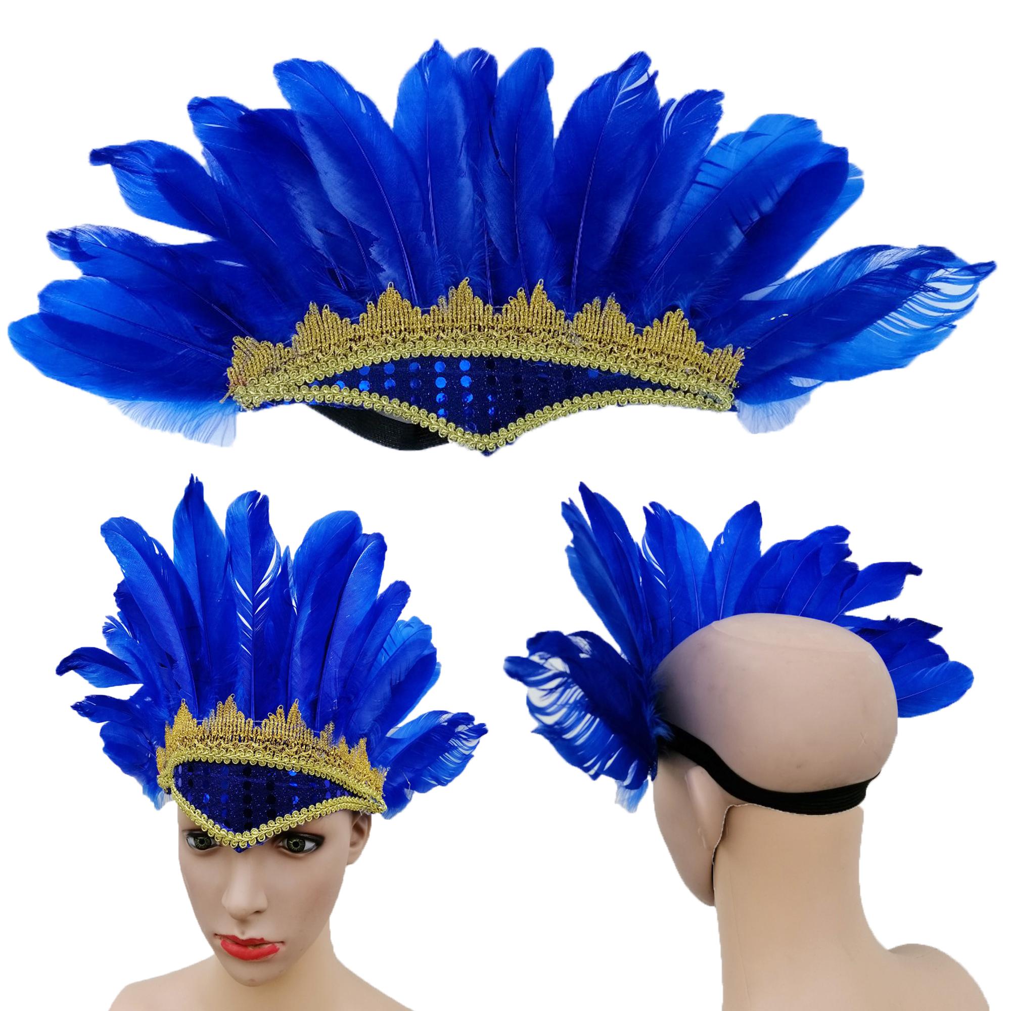 Boho feather headdress Hand made native 