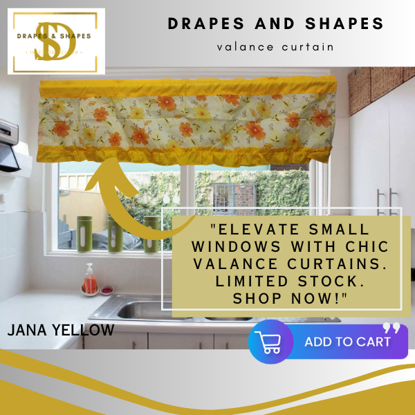 Ds And Shapes Valance Or Small Window Curtain Jana Design Ideal For Bedroom Classroom Kitchen Living Room Lazada Ph